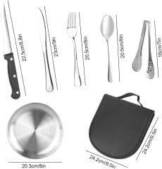 10 PARÇALI KAMP ÇATAL, BIÇAK SETİ