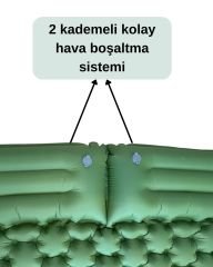 ŞİŞME YATAK ÇİFT KİŞİLİK - KENDİNDEN POMPALI - YEŞİL