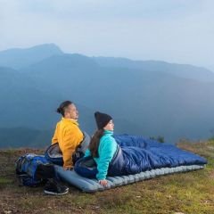 EVOLITE - CAMPER PRO SQ BİRLEŞTİRİLEBİLİR 2 KİŞİLİK UYKU TULUMU 0 C - MAVİ