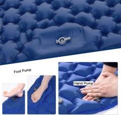 ŞİŞME YATAK ÇİFT KİŞİLİK - KENDİNDEN POMPALI - MAVİ