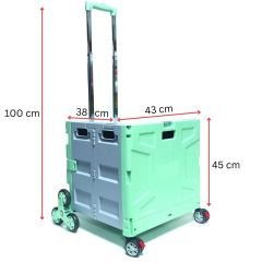 KATLANIR KAMP, PİKNİK VE PAZAR ARABASI - SEHPA (8 TEKERLİ) - XL - YEŞİL