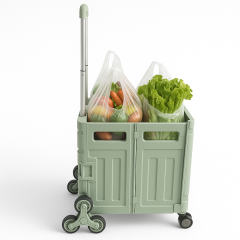 KATLANIR KAMP, PİKNİK VE PAZAR ARABASI - SEHPA (8 TEKERLİ) - XL - BEYAZ