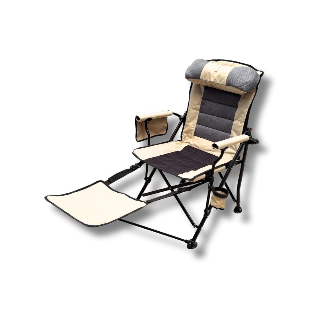 KATLANIR KAMP SANDALYESİ COMFORT - SIRT AYARLANABİLİR - BEJ