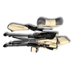 KATLANIR KAMP SANDALYESİ COMFORT - SIRT AYARLANABİLİR - BEJ